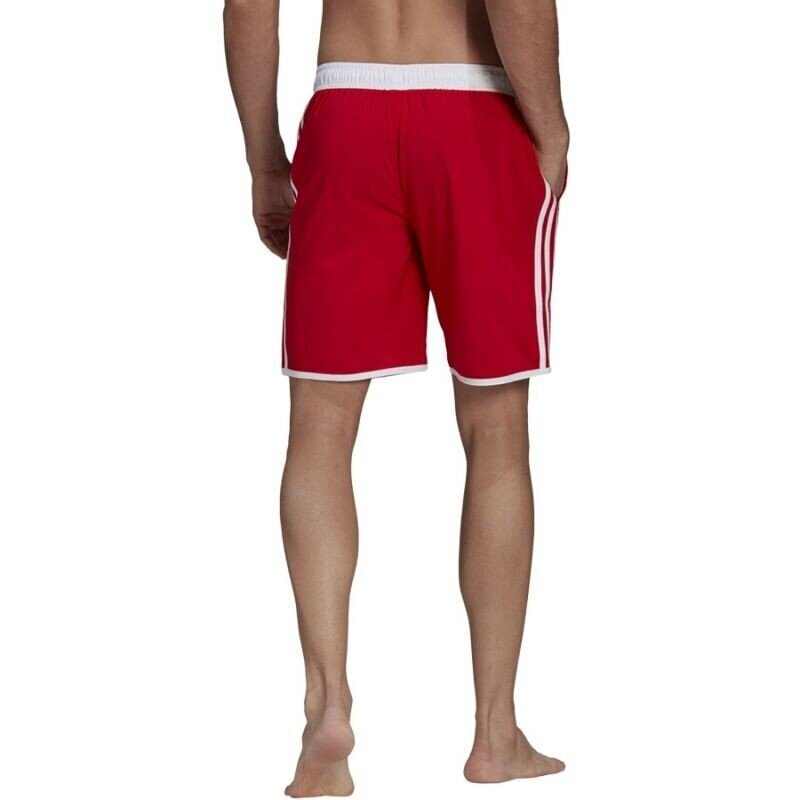 Meeste ujumispüksid Adidas Classic Lenght 3 Stripes Swim Shorts M GQ1106, punased цена и информация | Ujumispüksid, shortsid | kaup24.ee