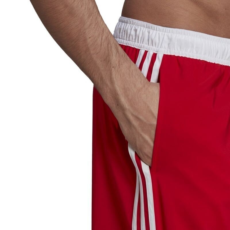 Meeste ujumispüksid Adidas Classic Lenght 3 Stripes Swim Shorts M GQ1106, punased цена и информация | Ujumispüksid, shortsid | kaup24.ee