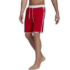 Мужские шорты для плавания Adidas Classic Lenght 3 Stripes Swim Shorts M GQ1106, красные цена и информация | Плавки, плавательные шорты | kaup24.ee