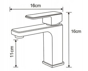 Valamusegisti Mexen Cetus low, chrome hind ja info | Vannitoa segistid | kaup24.ee