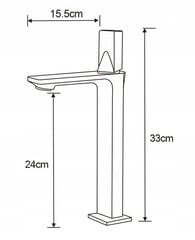 Valamusegisti Mexen Crux high, gold hind ja info | Vannitoa segistid | kaup24.ee