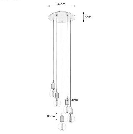 Rippvalgusti Bronx kuldne max 5x60W E27 920053243 hind ja info | Rippvalgustid | kaup24.ee