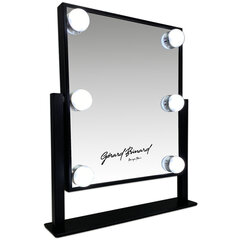 Настольное зеркало с 6-кратной светодиодной подсветкой для макияжа Gerard Brinard Black Hollywood (36x30x6 см) цена и информация | Косметички, косметические зеркала | kaup24.ee