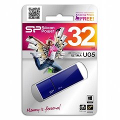 Silicon Power memory USB Ultima U05 32GB USB 2.0 Blue hind ja info | Mälupulgad | kaup24.ee