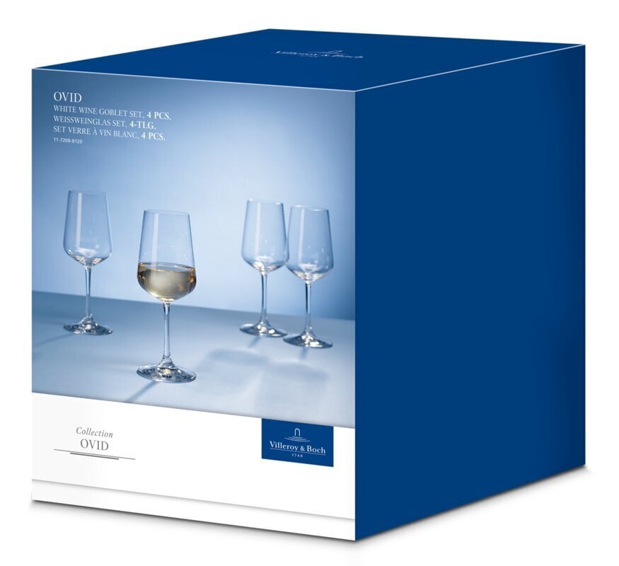 Villeroy & Boch Valge veini pokaal Ovid, 0,38l, 4 tk hind ja info | Klaasid, tassid ja kannud | kaup24.ee