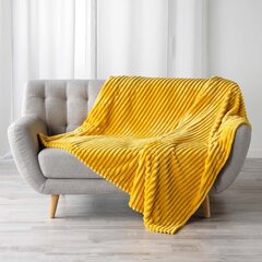 Douceur d'Intérieur pleed Kalie, kollane, 180 x 220 cm цена и информация | Покрывала, пледы | kaup24.ee