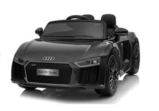 Elektriline sportauto lastele Audi R8 Spyder, must цена и информация | Электромобили для детей | kaup24.ee