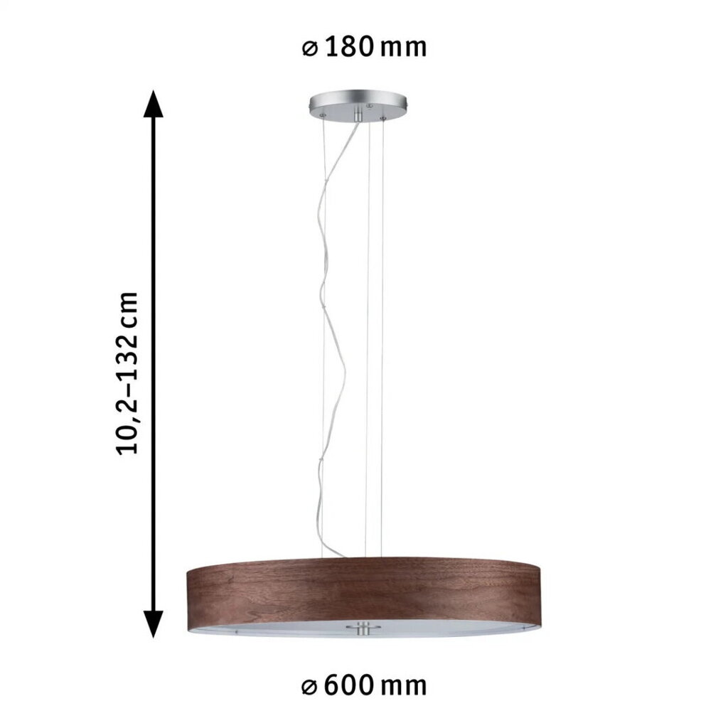 Rippvalgusti Paulmann Neordic Liska 3-lambiline Wood tume/kroommatt Ilma lambita, max. 20 w E27 920053407 цена и информация | Laelambid | kaup24.ee