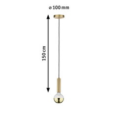 Rippvalgusti Paulmann Neordic Kine E27 max. 1 x 20W Pintsitud messing Vintage 920053409 hind ja info | Laelambid | kaup24.ee