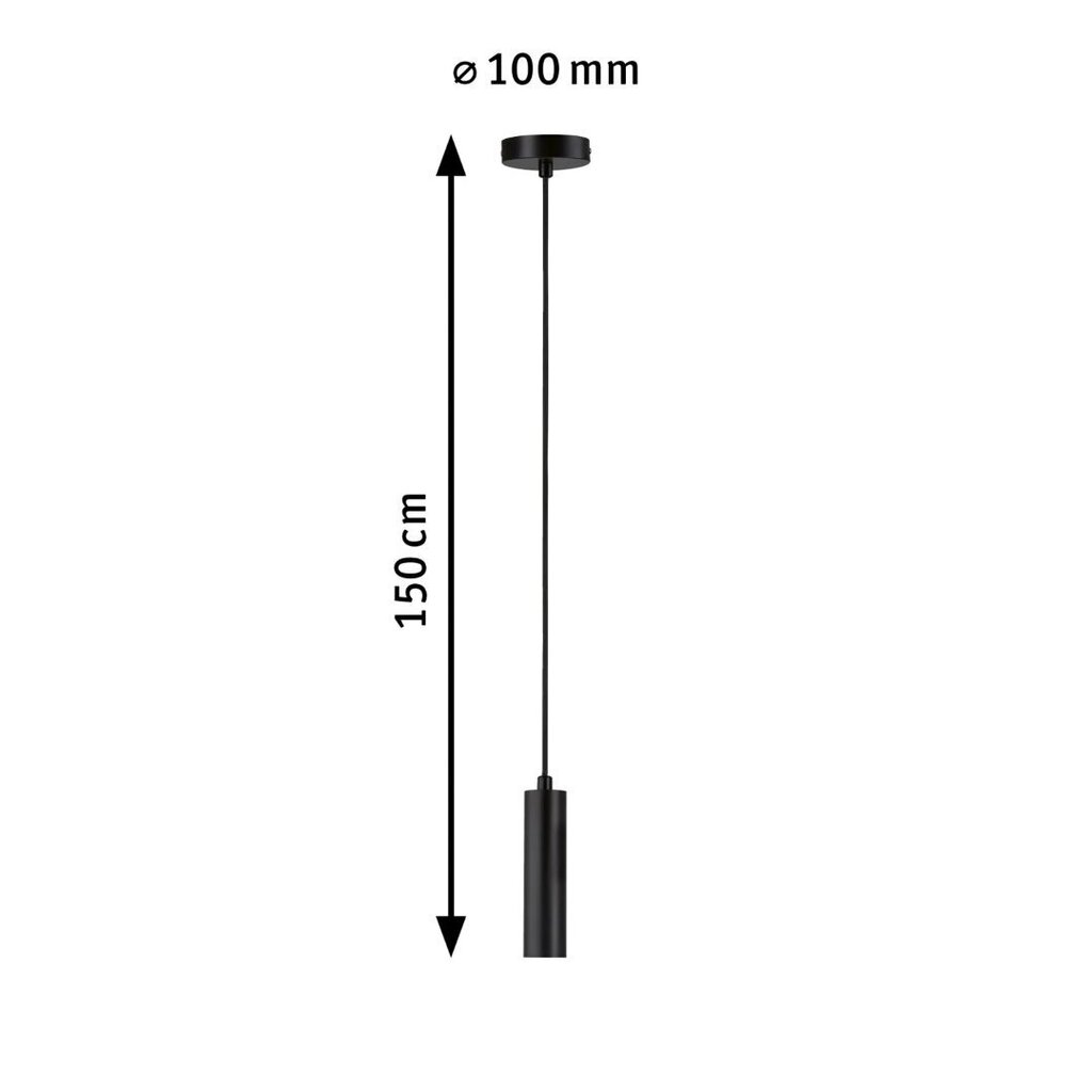 Rippvalgusti Paulmann Neordic Kine max. 1 x 20W E27 must. Must 920053410 hind ja info | Rippvalgustid | kaup24.ee