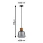 Rippvalgusti Paulmann Elia 1-lamp Suitsuklaas/kork/must Ilma lambita, max. 20 w E27 920053424 цена и информация | Laelambid | kaup24.ee