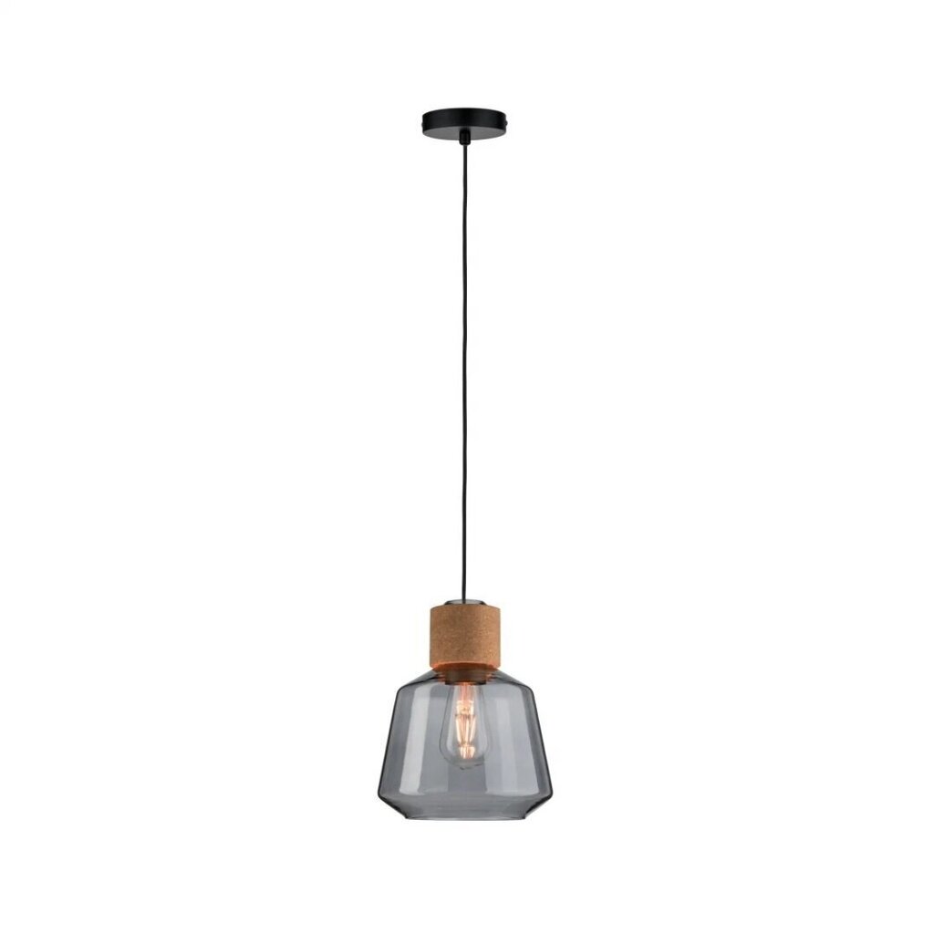 Rippvalgusti Paulmann Elia 1-lamp Suitsuklaas/kork/must Ilma lambita, max. 20 w E27 920053424 hind ja info | Laelambid | kaup24.ee