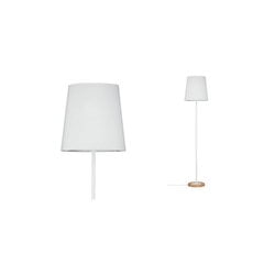 Põrandavalgusti Paulmann Neordic Stellan 1-lampi, mille kangasvarjund on valge/puit ilma lambita, max 20 w E27 hind ja info | Rippvalgustid | kaup24.ee