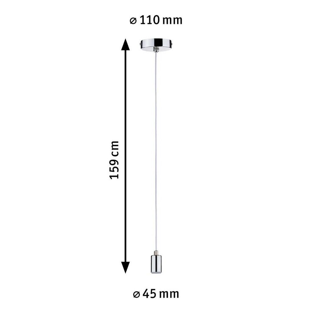 Rippvalgusti Paulmann Larus IP44 E27 max. 20 W kroom цена и информация | Rippvalgustid | kaup24.ee