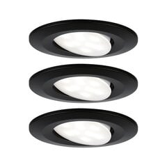 LED Süvistatav valgusti Paulmann Calla Pöörlemine IP65 90mm 30° 3x6W 3x680lm 230V 4000K must matt цена и информация | Монтируемые светильники, светодиодные панели | kaup24.ee