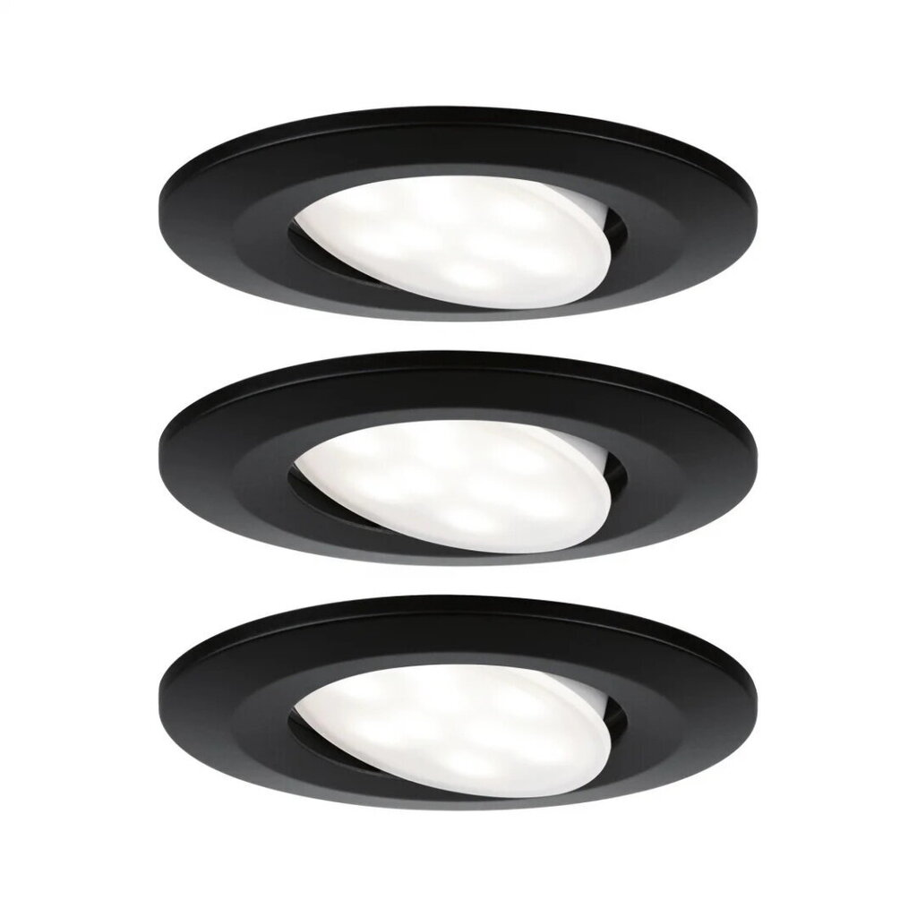 LED Süvistatav valgusti Paulmann Calla Pöörlemine IP65 90mm 30° 3x6W 3x680lm 230V 4000K must matt цена и информация | Süvistatavad ja LED valgustid | kaup24.ee