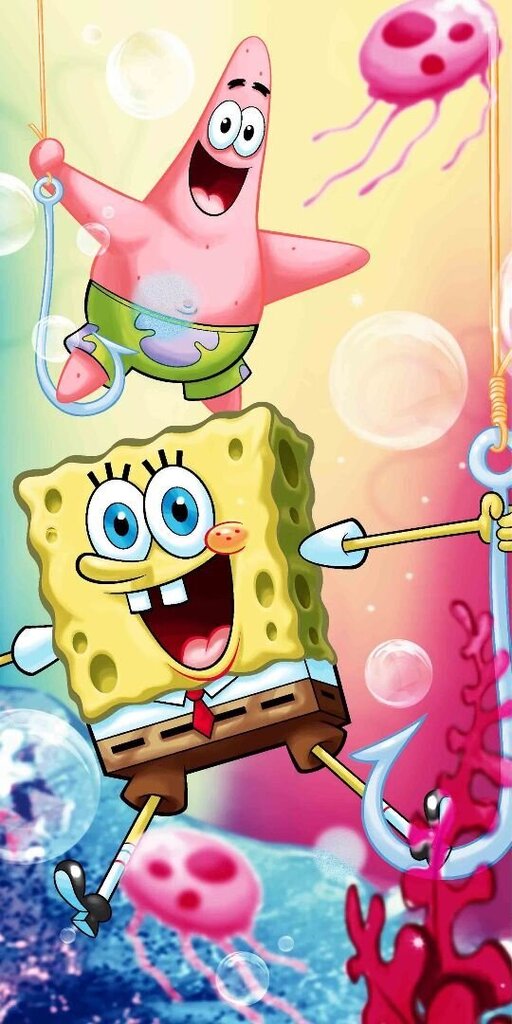 Rannarätik Sponge Bob 012, 70 x 140 cm цена и информация | Rätikud, saunalinad | kaup24.ee