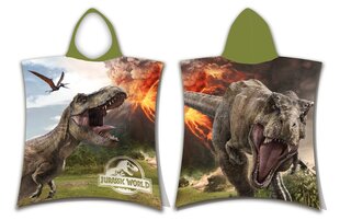 Kapuutsiga rätik Jurassic World Volcano, 50 x 115 cm hind ja info | Rätikud, saunalinad | kaup24.ee