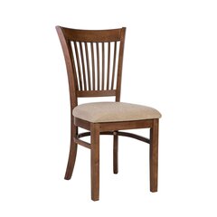 Söögilauakomplekt JOY 6-tooliga (890263118) 145+33x90xH74cm, puit: kummipuu, värvus: pähkel, viimistlus: lakitud цена и информация | Комплекты мебели для столовой | kaup24.ee