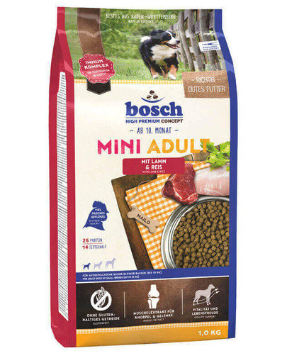 Kuivtoit koertele Bosch Mini Adult Lamb & Rice, 1 kg цена и информация | Kuivtoit koertele | kaup24.ee