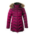 Женское зимнее пальто с натуральным мехом Huppa Patrice 2, бордовое  907166301