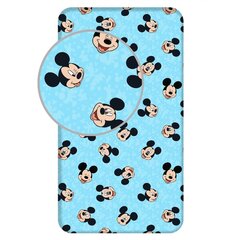 Kummiga voodilina Mickey Blue, 90 x 200 + 25 cm hind ja info | Voodilinad | kaup24.ee