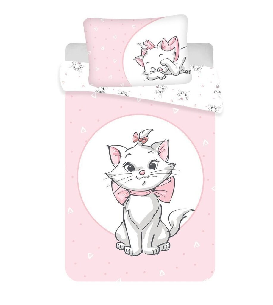 Beebi voodipesukomplekt Marie Cat Light Pink Baby, 100 x 135 cm + padjapüür 40 x 60 cm цена и информация | Beebide ja laste voodipesu | kaup24.ee