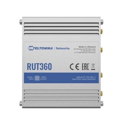 Teltonika Industrial Cellular Router RUT360 LTE CAT6 1 x LAN ports, 10 hind ja info | Ruuterid | kaup24.ee