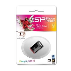 Silicon Power memory USB Touch T06 8GB USB 2.0 Black hind ja info | Mälupulgad | kaup24.ee