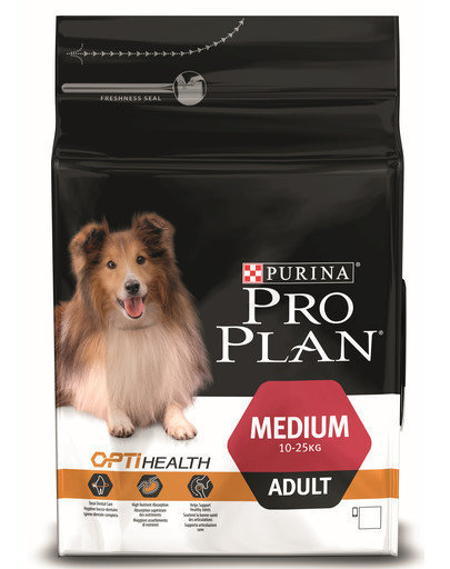 Kuivtoit koertele Pro Plan Adult Medium, 3kg hind ja info | Kuivtoit koertele | kaup24.ee