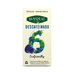 Cafe Baque Decaffeinated Nespresso®*-ga ühilduvad komposteeritavad kohvikapslid, 10 kapslit hind ja info | Kohv, kakao | kaup24.ee