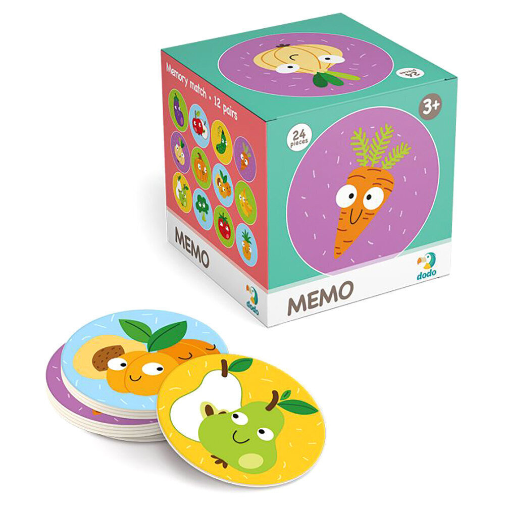 Mini mälumäng Dodo Puu- ja köögiviljad, 24 mängukaarti, 300156 hind ja info | Arendavad mänguasjad | kaup24.ee