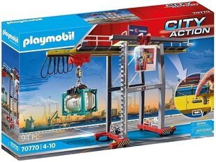 70770 PLAYMOBIL® City Action, konteinerite laadimise pukk-kraana hind ja info | Klotsid ja konstruktorid | kaup24.ee