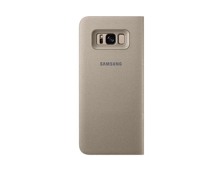 Samsung EF-NG955PFEGWW LED View Cover originaal raamatu ümbris Samsung G955 Galaxy S8 Plus Gold jaoks цена и информация | Telefoni kaaned, ümbrised | kaup24.ee