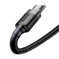 USB кабель Baseus Cafule microUSB 2.0m 1.5A серый-черный CAMKLF-CG1 цена и информация | Кабели для телефонов | kaup24.ee