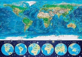 Пазл Карта мира, 1000 деталей цена и информация | Пазлы | kaup24.ee