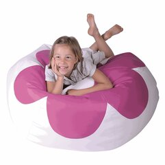Мешок для сидения Wood Garden Flower, белый / розовый цена и информация | Детские диваны, кресла | kaup24.ee