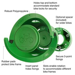 Держатель для велосипедов Cycloc Solo, зеленый цена и информация | Другие аксессуары для велосипеда | kaup24.ee