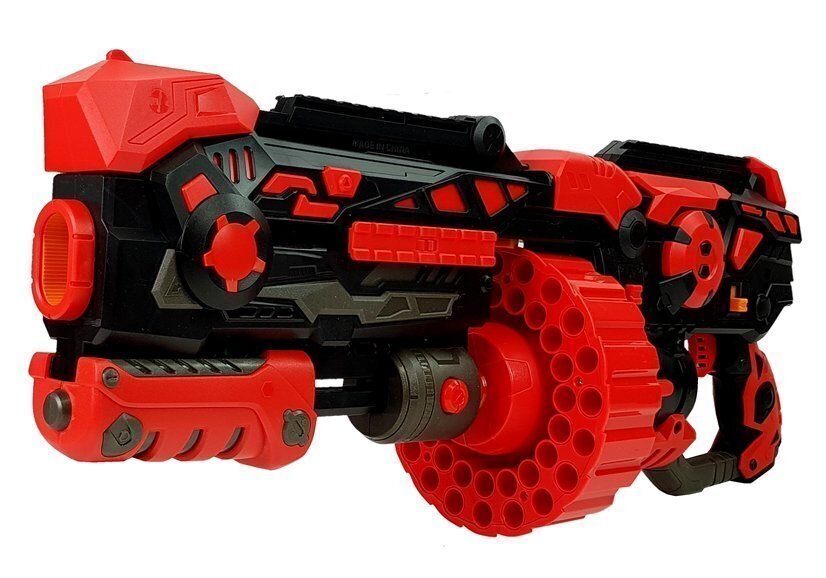 Suur mängupüss pehmete kuulidega Soft Bullet Gun punane-must hind ja info | Poiste mänguasjad | kaup24.ee