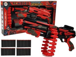 Suur mängupüss pehmete kuulidega Soft Bullet Gun punane-must hind ja info | Poiste mänguasjad | kaup24.ee
