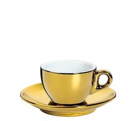 Cappuccino kohvitass Rooma, kuldne цена и информация | Стаканы, фужеры, кувшины | kaup24.ee