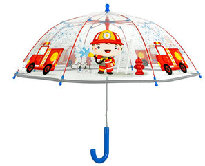 Perletti laste läbipaistev vihmavari, Tuletõrjuja poiss hind ja info | Laste aksessuaarid | kaup24.ee