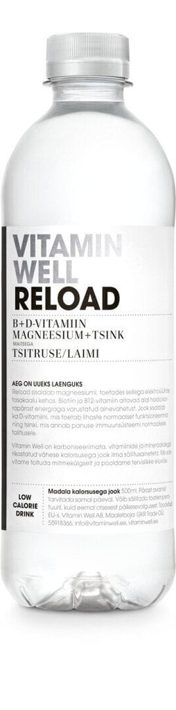 Vitamiinijook Vitamin Well Reload, 500 ml цена и информация | Karastusjoogid | kaup24.ee