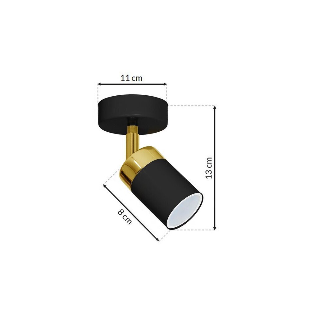 Seinalamp Milagro Joker Black/Gold hind ja info | Seinavalgustid | kaup24.ee