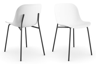 2-tooli komplekt Notio Living Orca, valge/must hind ja info | Söögilaua toolid, köögitoolid | kaup24.ee