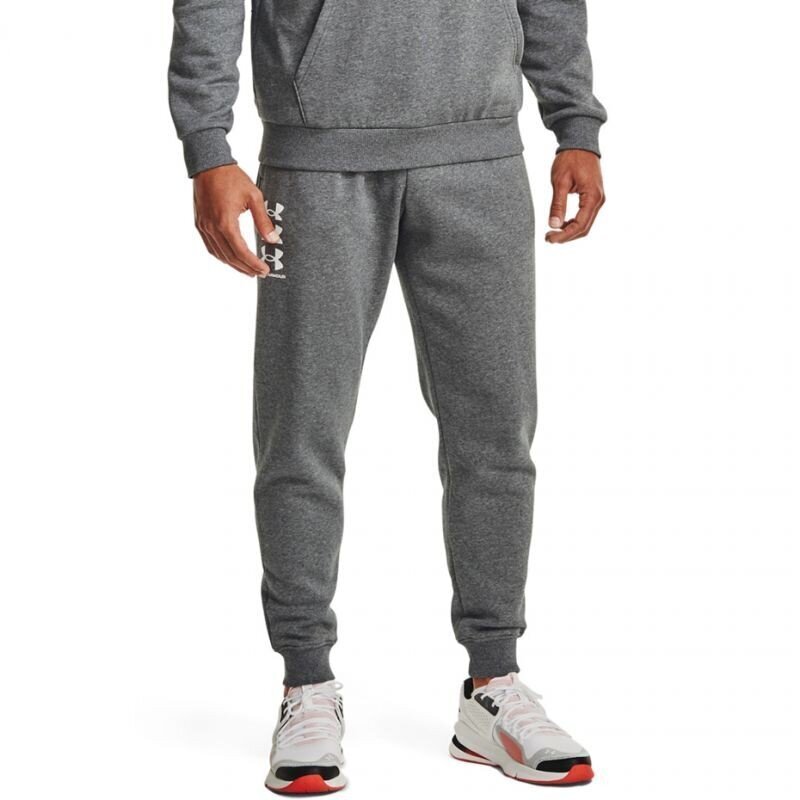 Meeste dressipüksid Under Armor Rival Fleece 3Logo Jogger Pants M 1357 131 012, halliid hind ja info | Meeste spordiriided | kaup24.ee