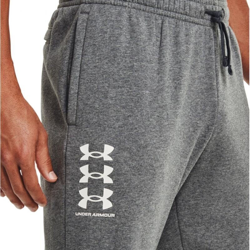 Meeste dressipüksid Under Armor Rival Fleece 3Logo Jogger Pants M 1357 131 012, halliid hind ja info | Meeste spordiriided | kaup24.ee