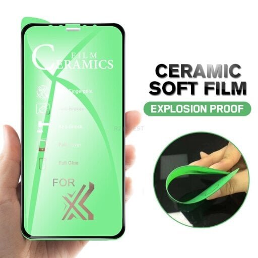 LCD kaitsev karastatud film Full Glue Ceramic Glass Xiaomi Poco F3/Redmi K40/Mi 11i 5G kumer must цена и информация | Ekraani kaitsekiled | kaup24.ee