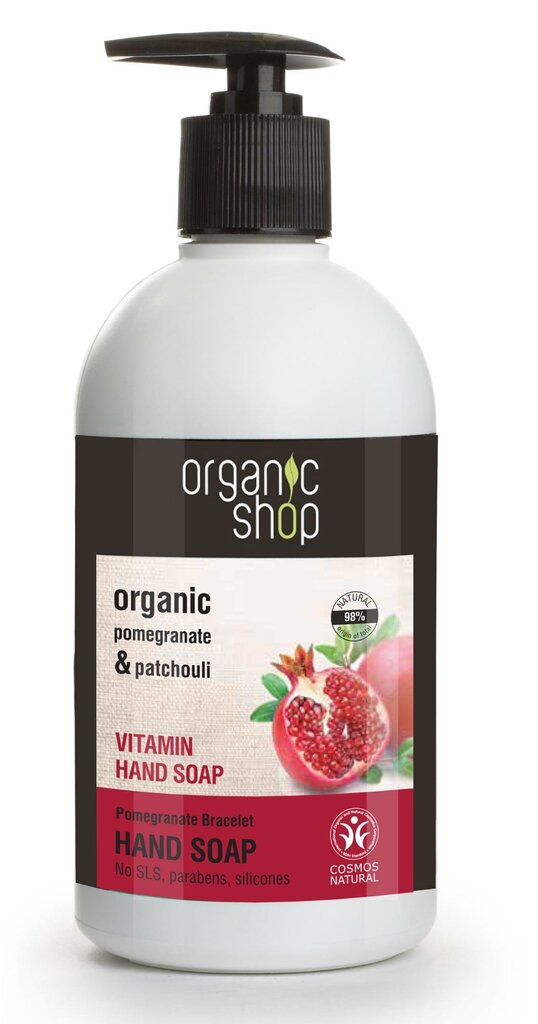 Vedelseep vitamiinidega Organic Shop 500 ml цена и информация | Seebid | kaup24.ee