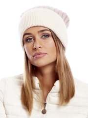 Triibuline müts karvase tutiga, pruun Brown Universalus hind ja info | Naiste mütsid ja peapaelad | kaup24.ee